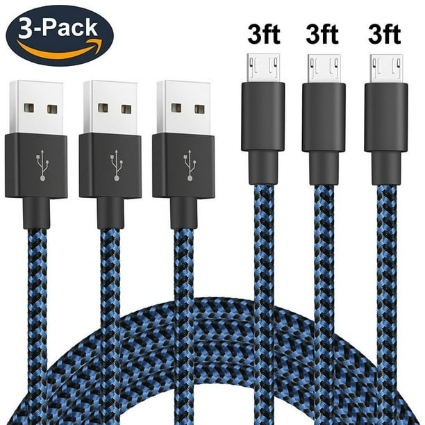 BLUELEC Micro USB Cable, 3Pack Standard 3FT Premium Nylon Braided Android Charger USB to Micro USB Charging Cable Samsung Charger Cord for Samsung Galaxy S7 Edge/S7/S6/S4/S3,Note 5/4/3-Red 3Pack 3FT BLUELEC Micro USB Cable, 3Pack Standard 3FT Premium Nylon Braided Android Charger USB to Micro USB Charging Cable Samsung Charger Cord for Samsung Galaxy S7 Edge/S7/S6/S4/S3,Note 5/4/3-Red 3Pack 3FT